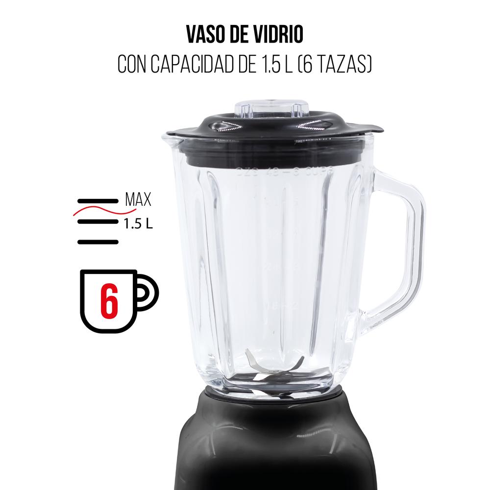 Foto 4 pulgar | Licuadora Disa Home Essential Vaso Vidrio 1.5 L 2vel.+ Pulso color Negro