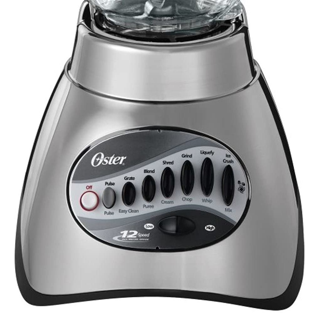 Oster 6811 6cup Glass Jar 12speed Rrblender Brushed Nickel