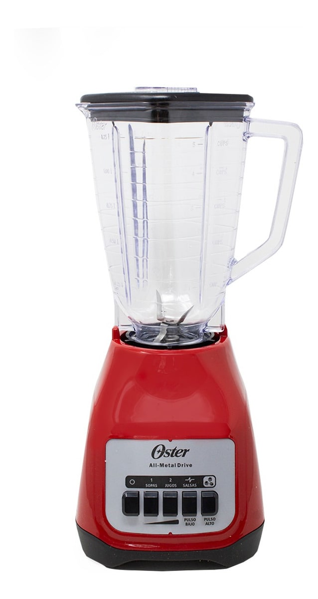 Licuadora 2 Vel+ 2 Pulso Vaso Plastico Rojo Oster Blstkaprpb $1,906