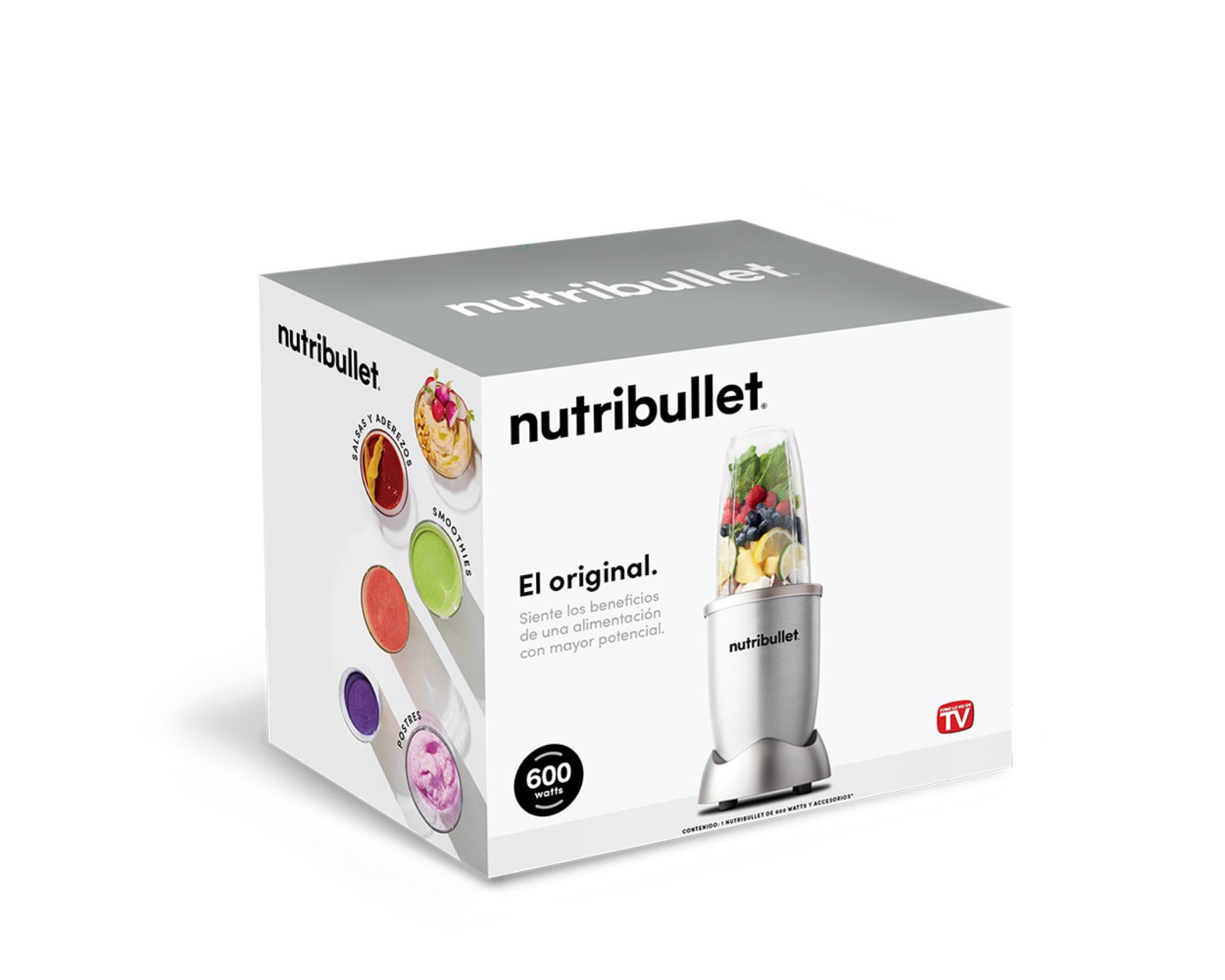 Foto 5 pulgar | Mini Licuadora Nutribullet 102580 color Plata incluye 5 Accesorios