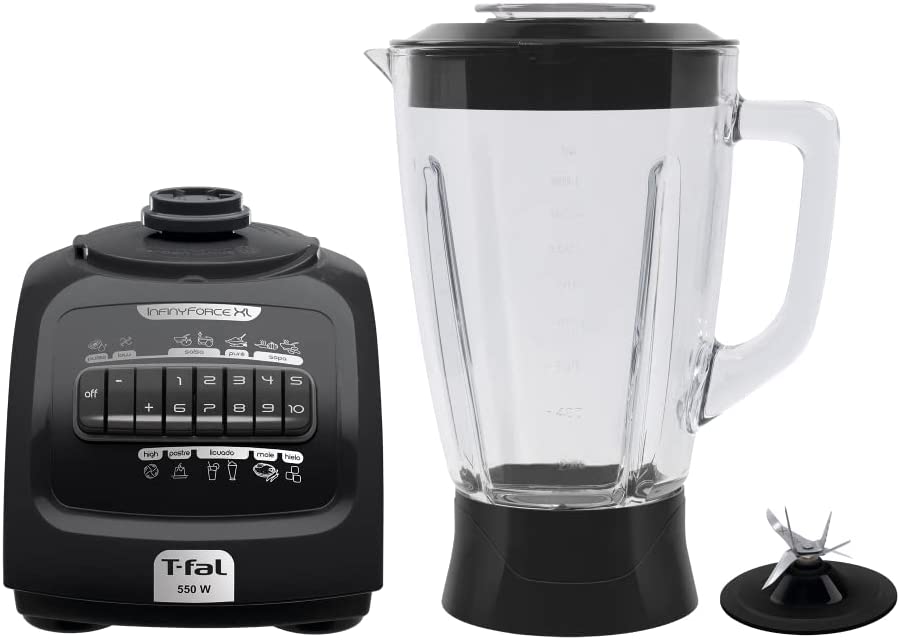 Foto 4 pulgar | Licuadora T-fal Infinyforce Xl 2.2 L Vaso Vidrio 023-0233 de 10 Vel 6 Cuchilla