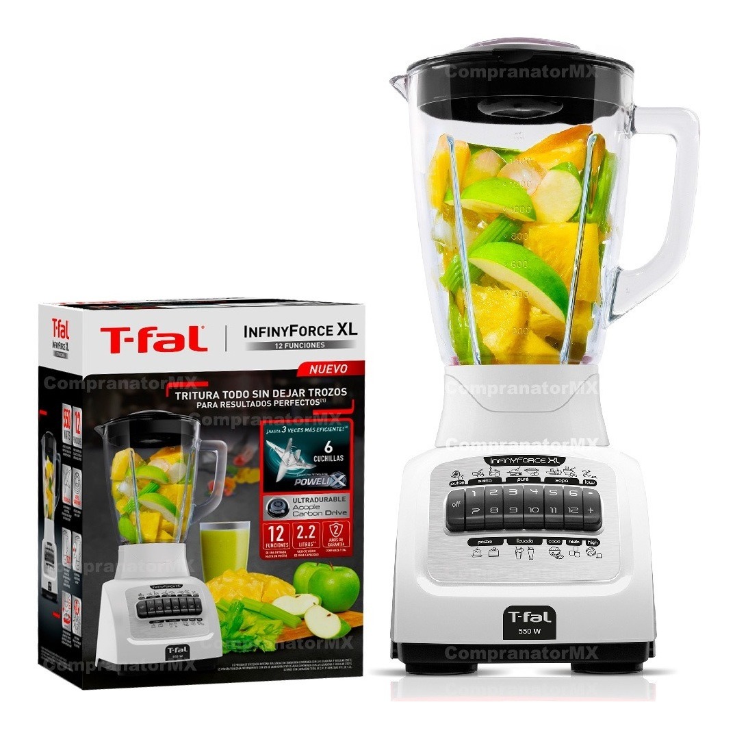 Foto 2 pulgar | Licuadora T-Fal Infinyforce Xl 2.2 L Vaso Vidrio 12 Vel 6 Cuchilla