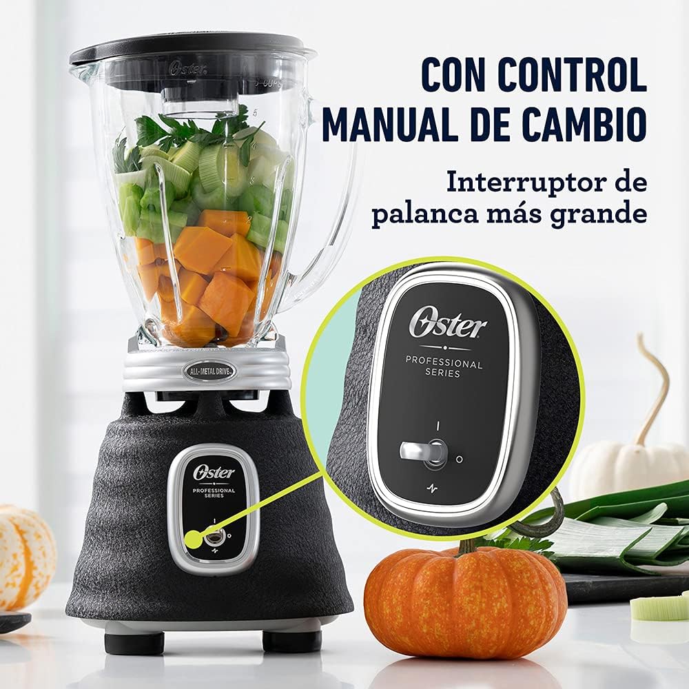 Foto 5 pulgar | Licuadora Oster con Vaso de Vidrio color Negro  1.5 l 120 V