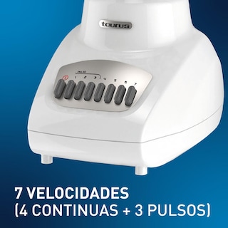 Foto 3 | Licuadora Taurus Gaudí color Blanco Vaso de Vidrio de 1.5 Litros 500 W 7 Velocidades Acople Easyfit de Larga Duración
