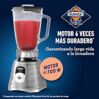 Foto 4 | Licuadora Clásica Oster BLST4127013 color Plata con Vaso de Vidrio 2 Vel