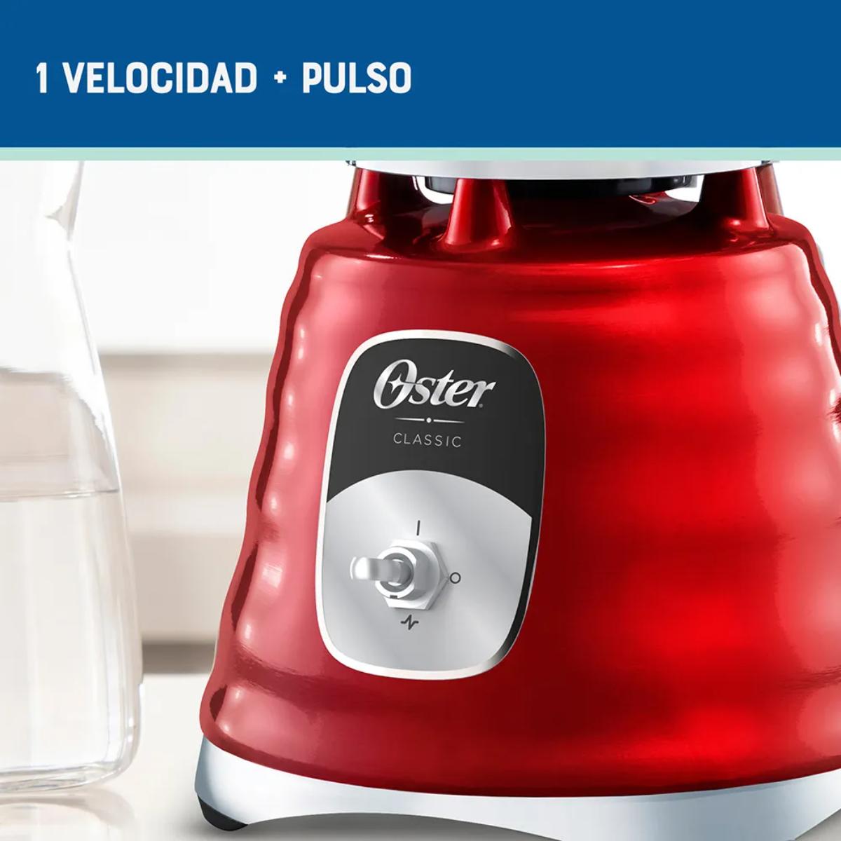 Foto 5 pulgar | Licuadora Clásica Oster Blst4126-roja Vaso de Vidrio 2 Velocidades