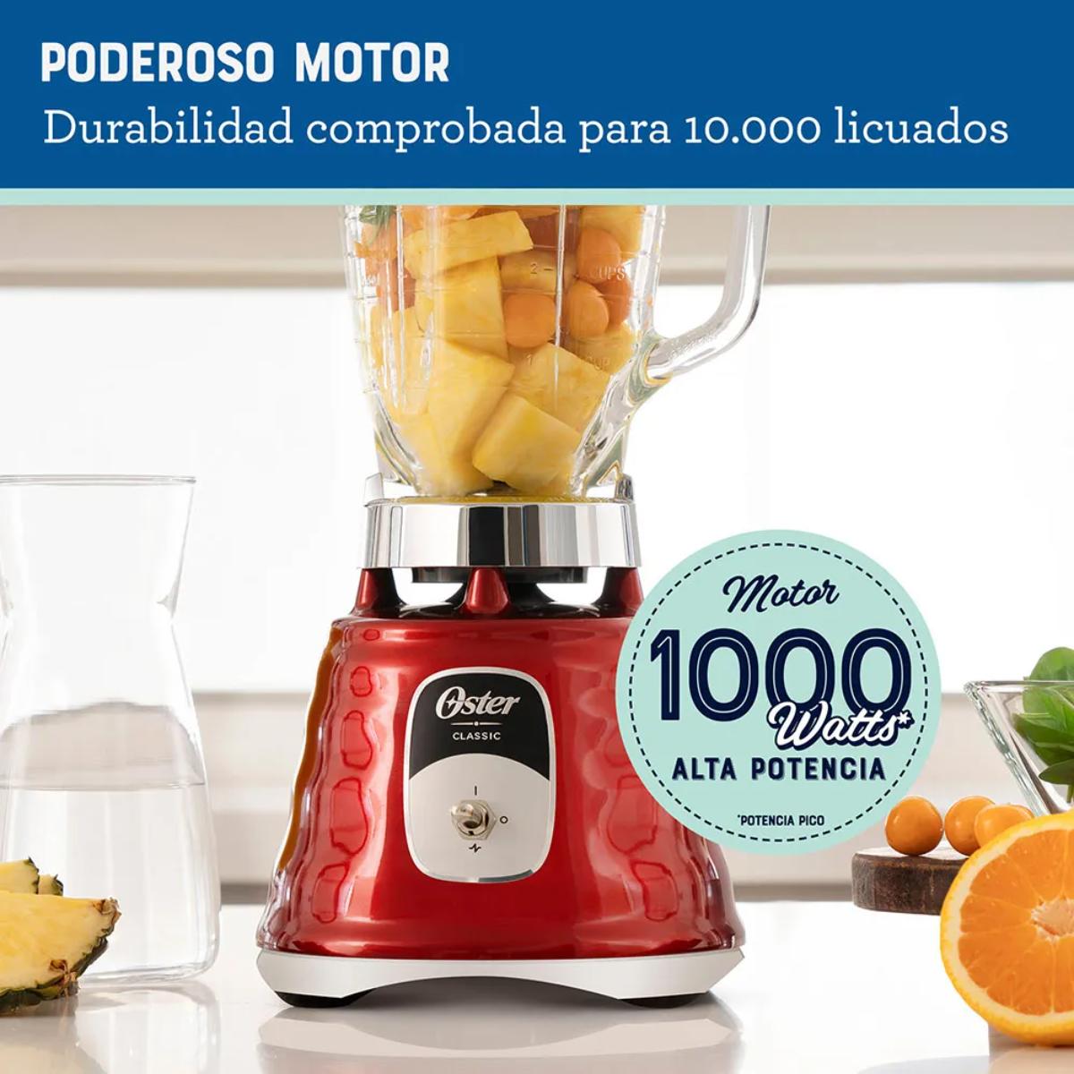 Foto 5 | Licuadora Clásica Oster Blst4126-roja Vaso de Vidrio 2 Velocidades