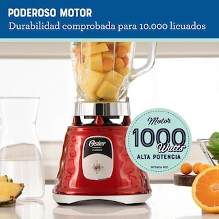 Foto 5 | Licuadora Clásica Oster Blst4126-roja Vaso de Vidrio 2 Velocidades
