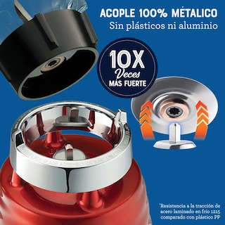 Foto 8 | Licuadora Clásica Oster Blst4126-roja Vaso de Vidrio 2 Velocidades