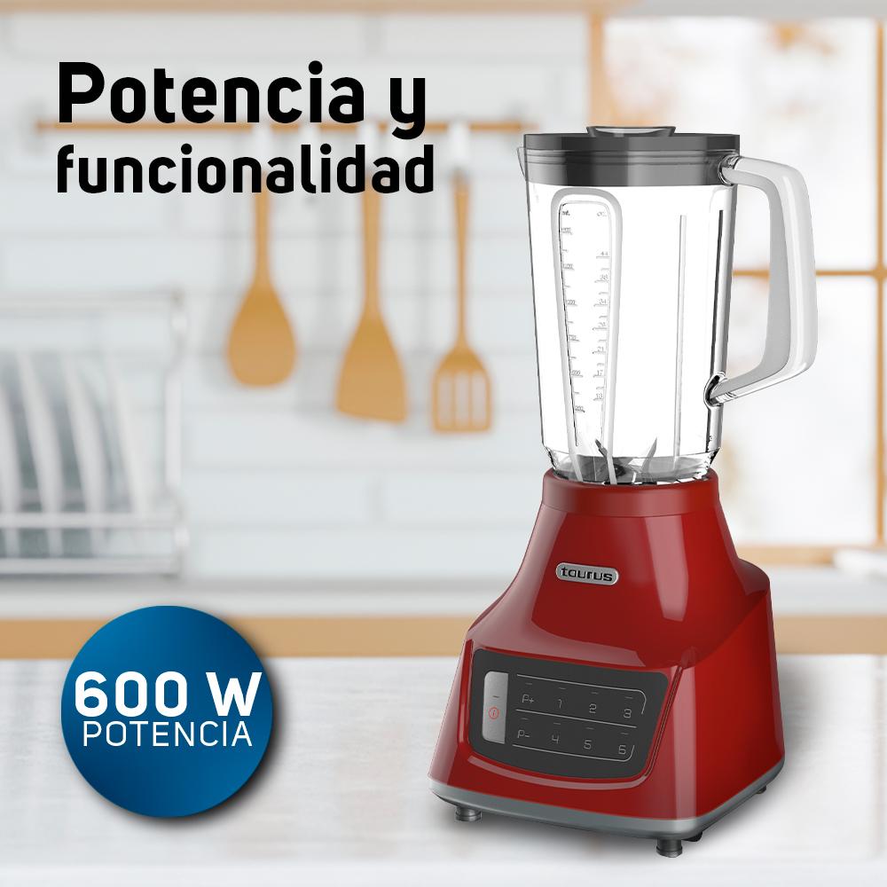 Foto 6 pulgar | Licuadora Taurus Grandeur Touch Vaso de Vidrio 1.5 L 600 W