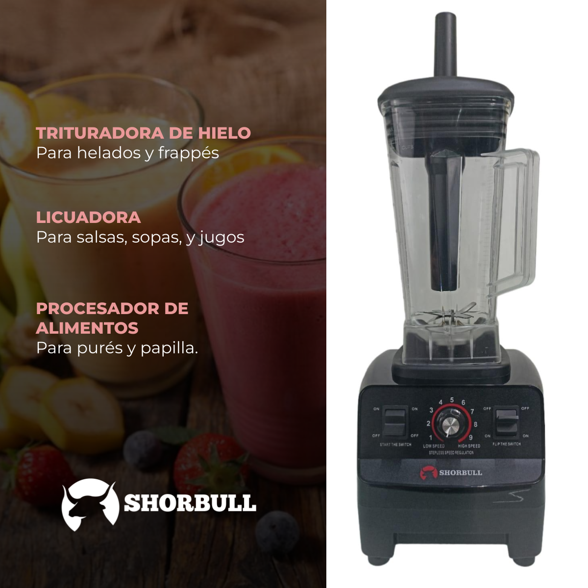 Foto 8 pulgar | Licuadora Profesional Negra 4500w Rudo Frappe 2l