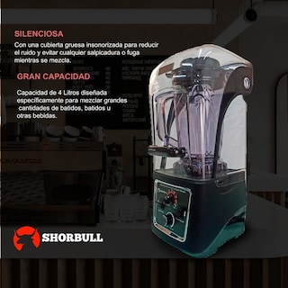 Foto 7 | Licuadora Con Escudo 2200w 4 L Shorbull