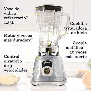 Foto 7 | Licuadora Clásica Oster Cromada 3 Velocidades color Cromo