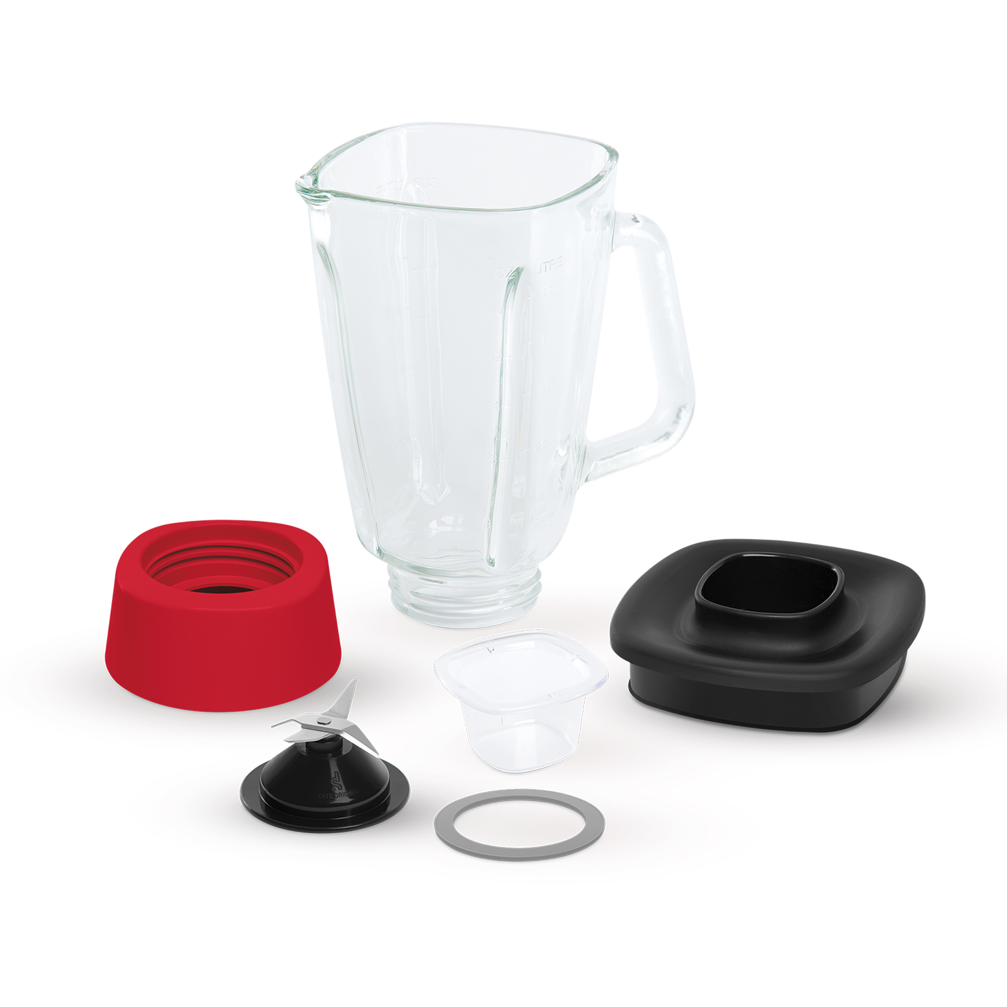 Foto 4 pulgar | Licuadora T-fal Infinyforce Xl 550w Vaso Vidrio Rojo