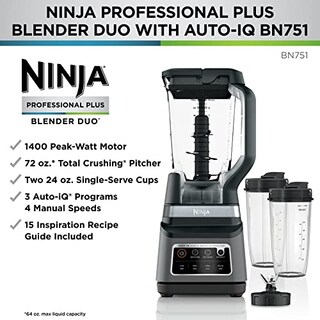 Foto 5 | Venta Internacional-Licuadora Ninja Gris de 1400 w
