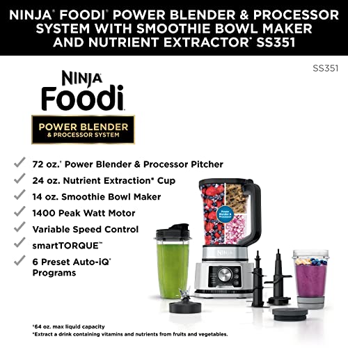 Foto 3 pulgar | Venta Internacional-Licuadora con Procesador Ninja Ss351 con Accesorios