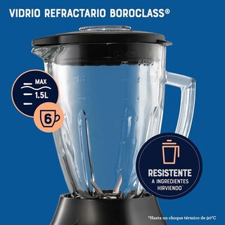Foto 4 | Licuadora Oster Blstpeg-bpb-013 Vaso de Vidrio 6 Velocidades Negra