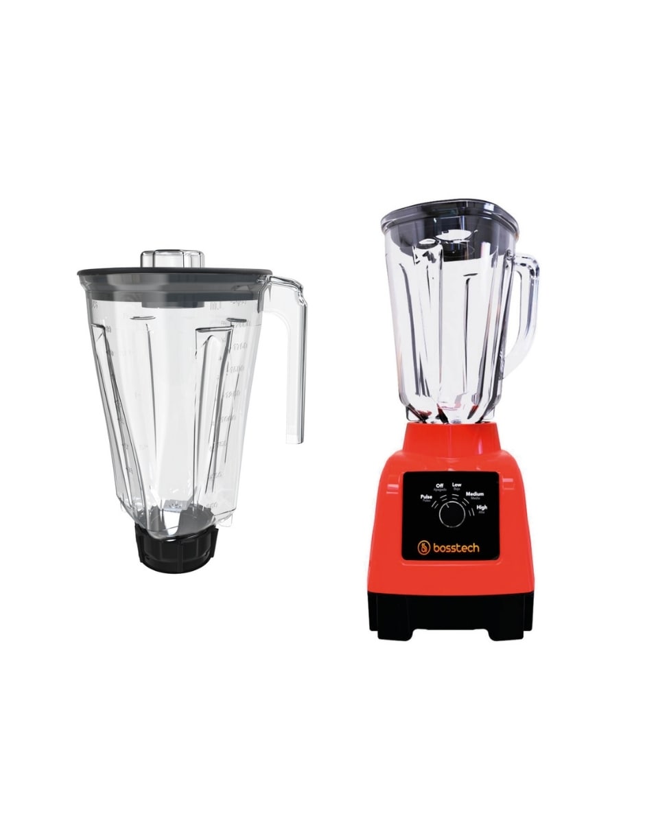 Licuadora Bosstech 550w con Vaso de Vidrio y Plástico de 2L y 3 Velocidades $749