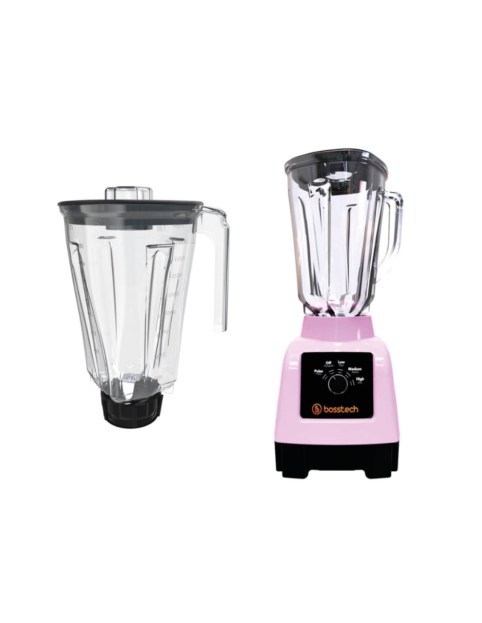 Licuadora Bosstech 550w con Vaso de Vidrio y Plástico de 2L y 3 Velocidades $749