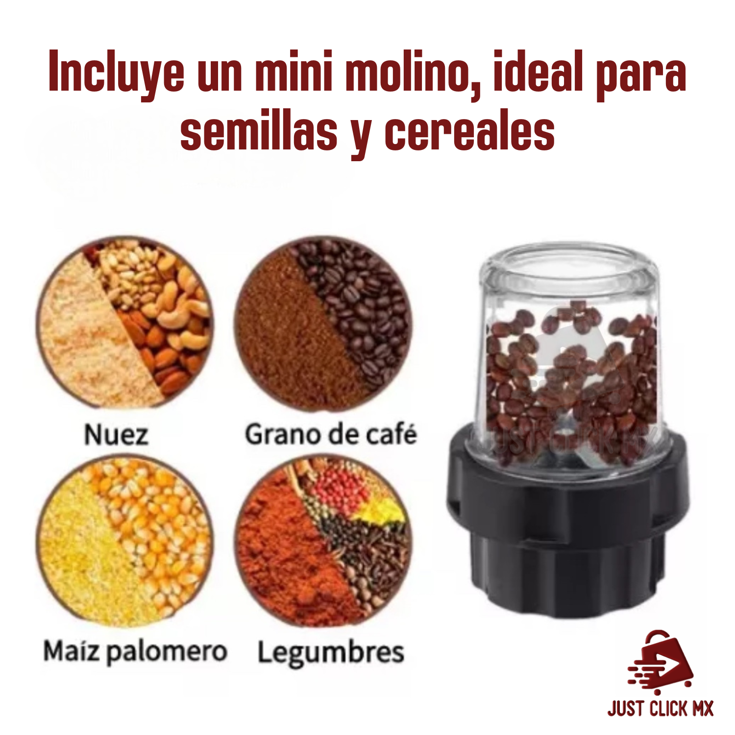 Foto 5 pulgar | Licuadora 1.5 L Con 6 Aspas Y Mini Molino