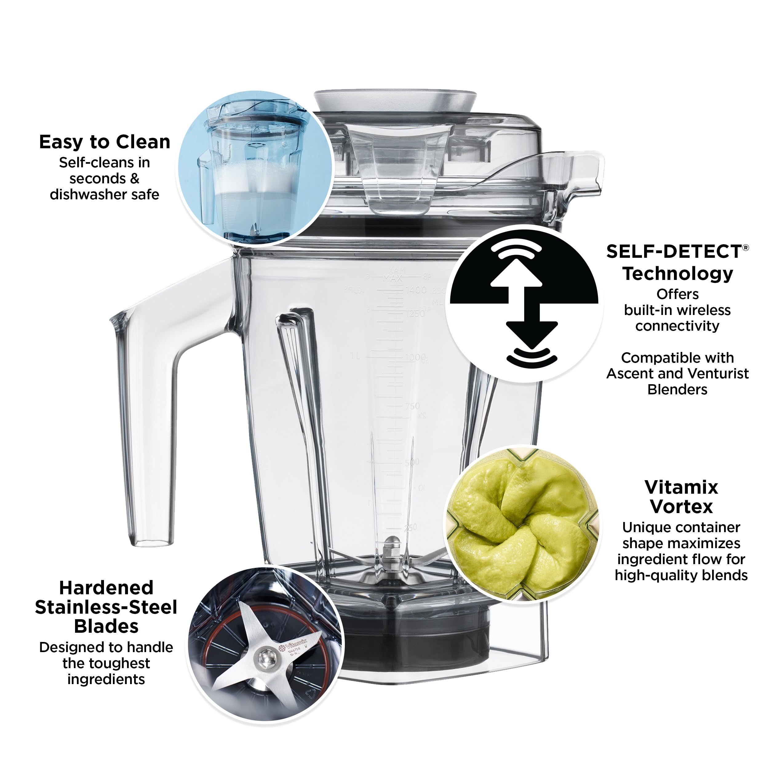 Foto 3 pulgar | Contenedor Vitamix 063852 Ascent, 1,4 L, Sin Bpa, Transparente - Venta Internacional.