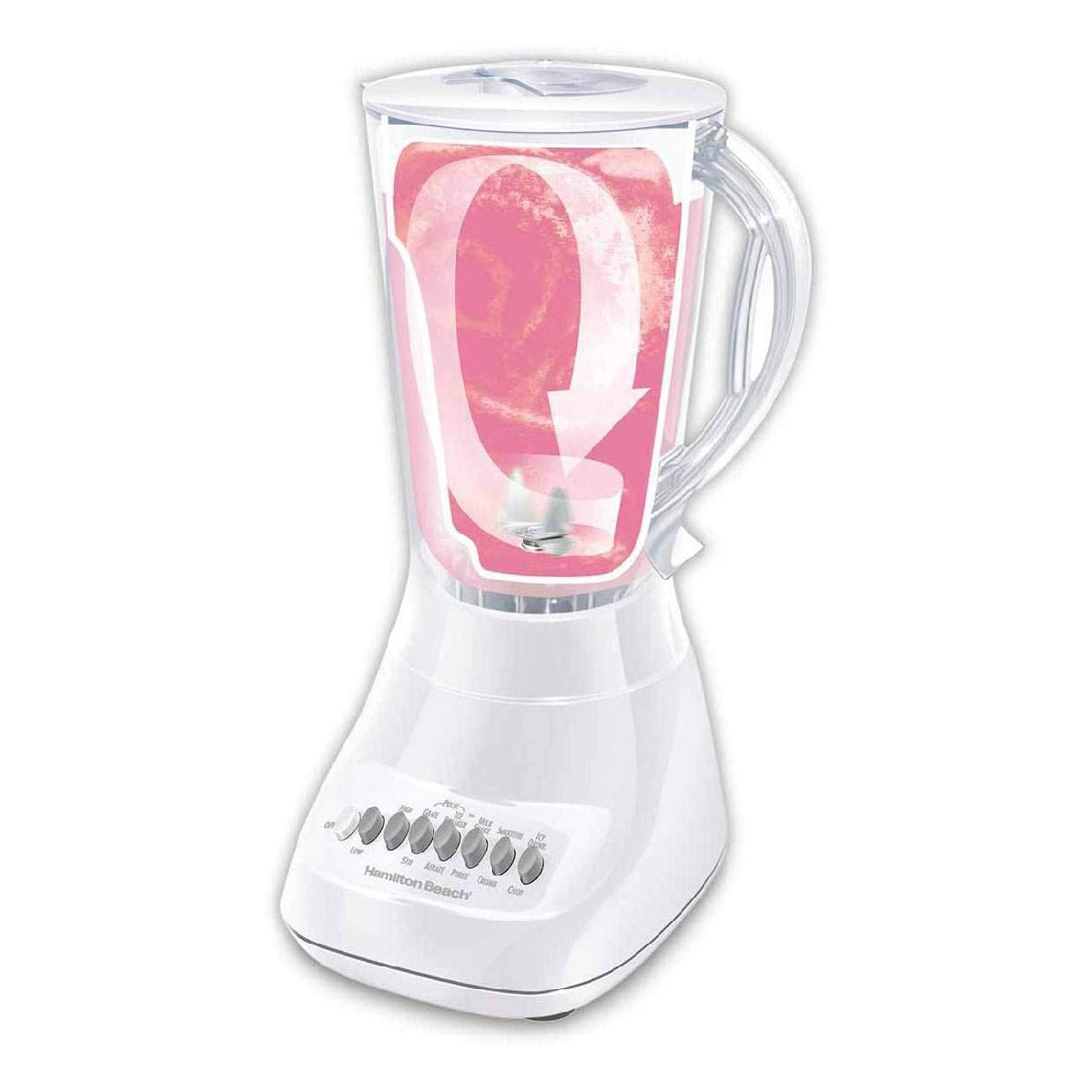 Foto 9 pulgar | Licuadora Hamilton Beach Vaso de Plástico 10 Vel 1.5l Blanca