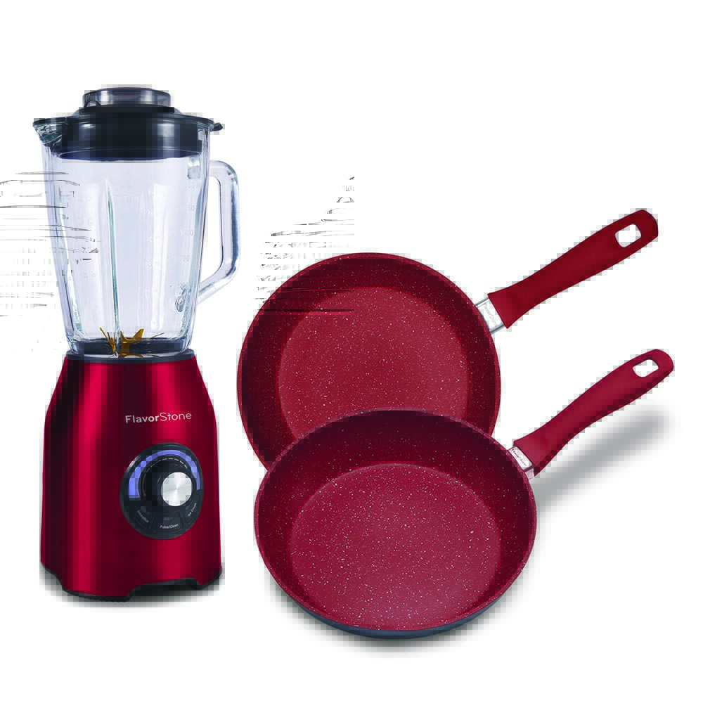 Foto 4 | Licuadora Flavorstone Quartz Cherry Deluxe + 2 Sartenes