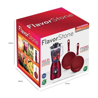 Foto 5 | Licuadora Flavorstone Quartz Cherry Deluxe + 2 Sartenes