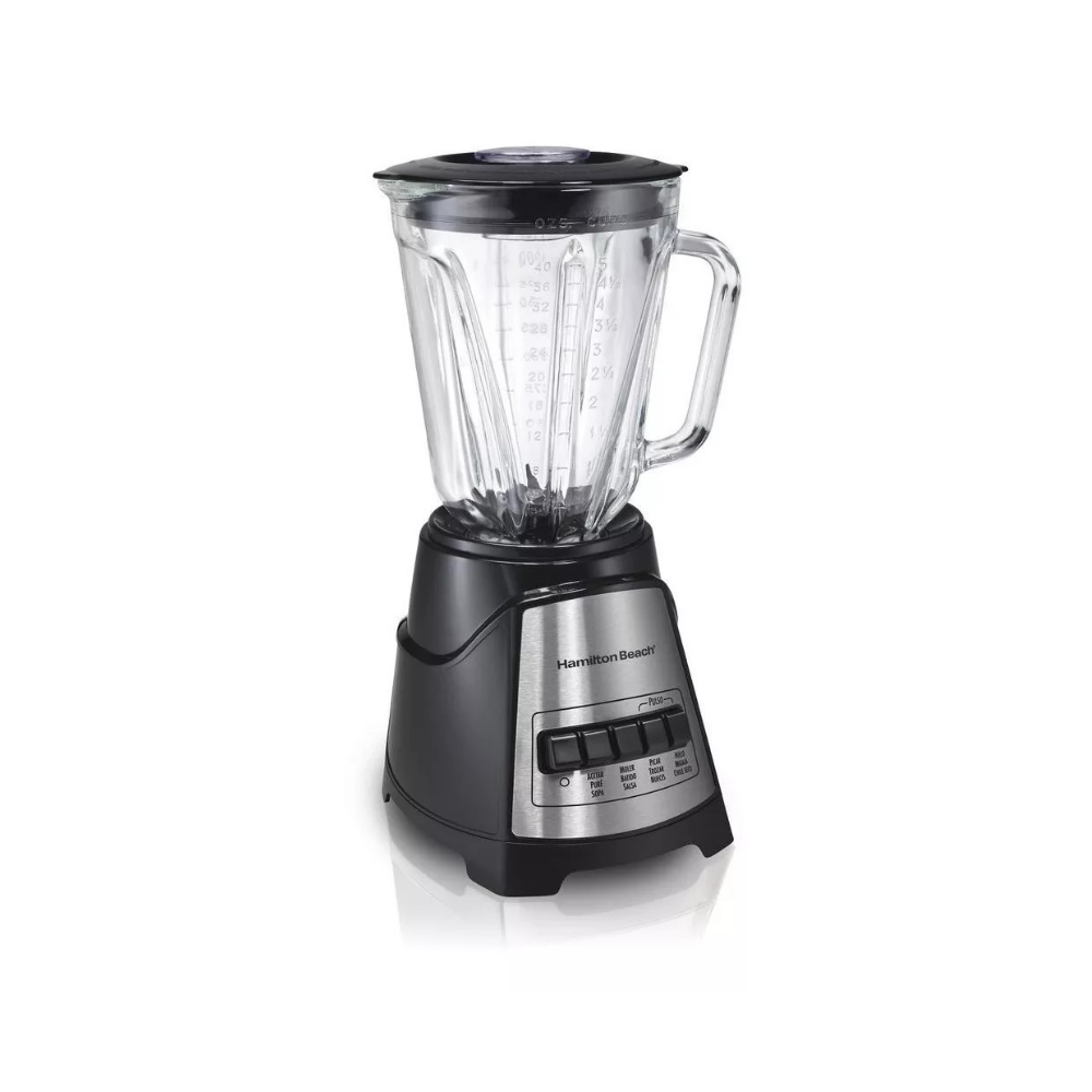 Licuadora Hamilton Beach 58148-MXR Power Elite Vaso de Vidrio 1.2 L Negra