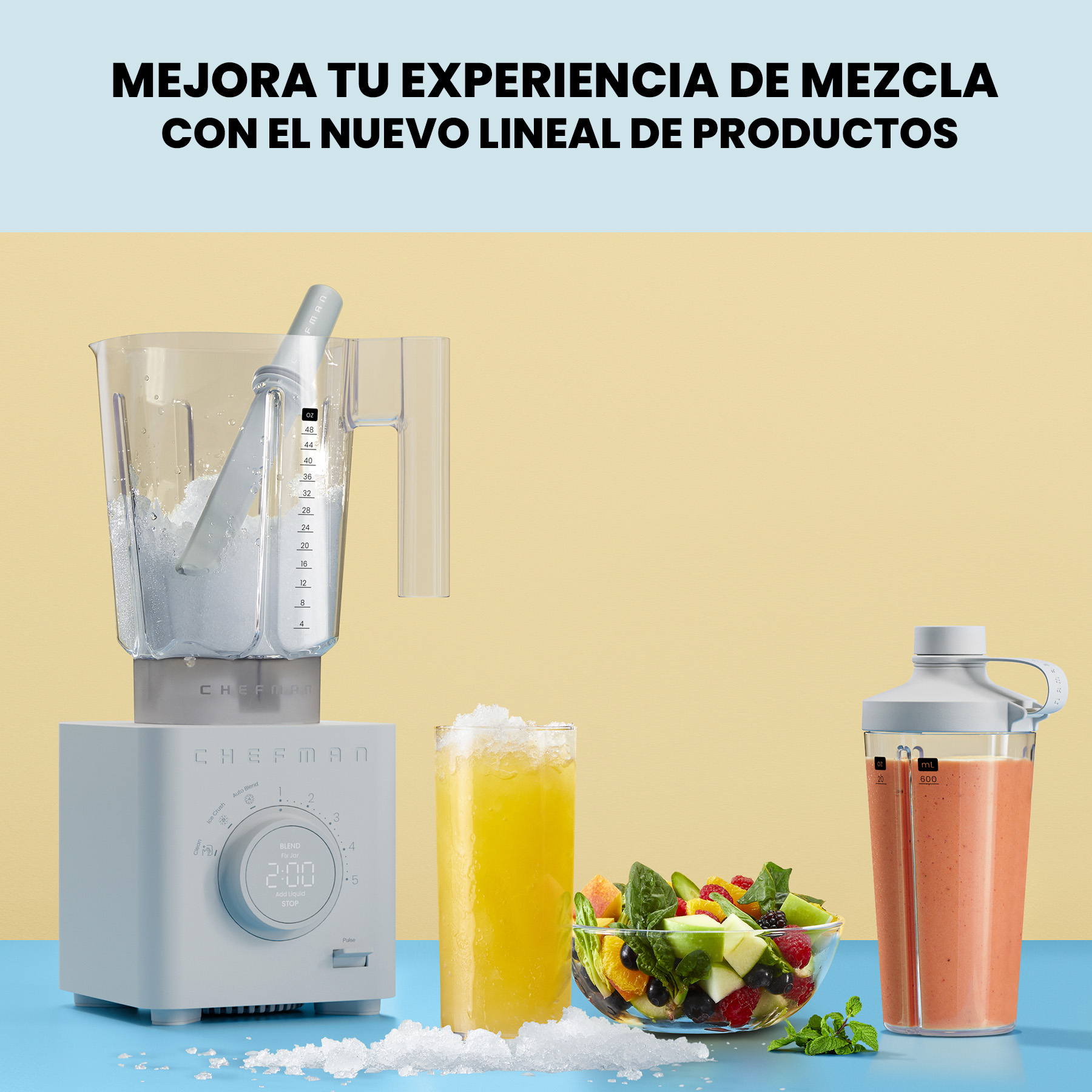 Foto 5 | Chefman Obliterator - Licuadora De Encimera De 40 Onzas Color Blanca