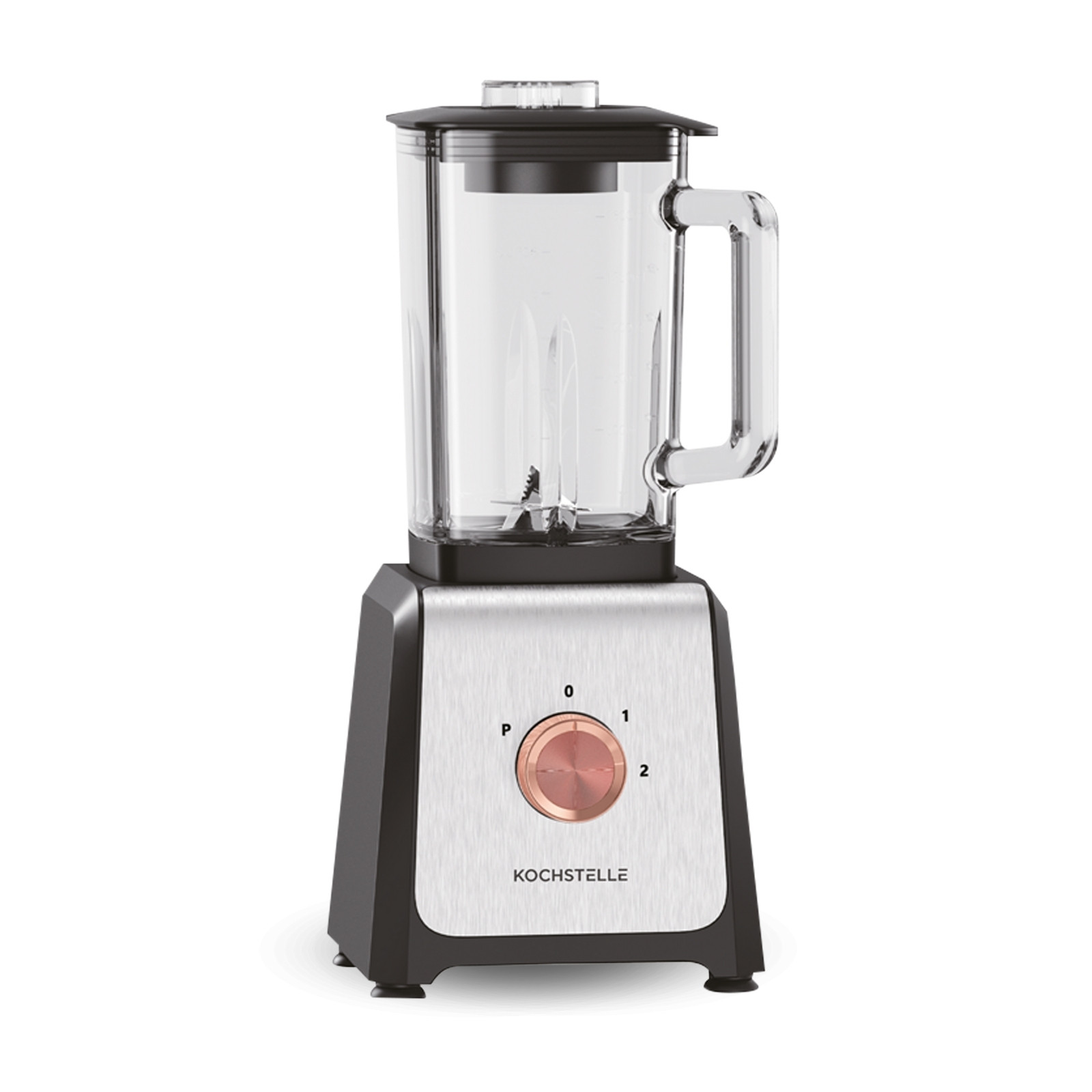 Foto 2 pulgar | Licuadora Kochstelle Negra con Perilla y Vaso de Vidrio 1.6 l 120 v