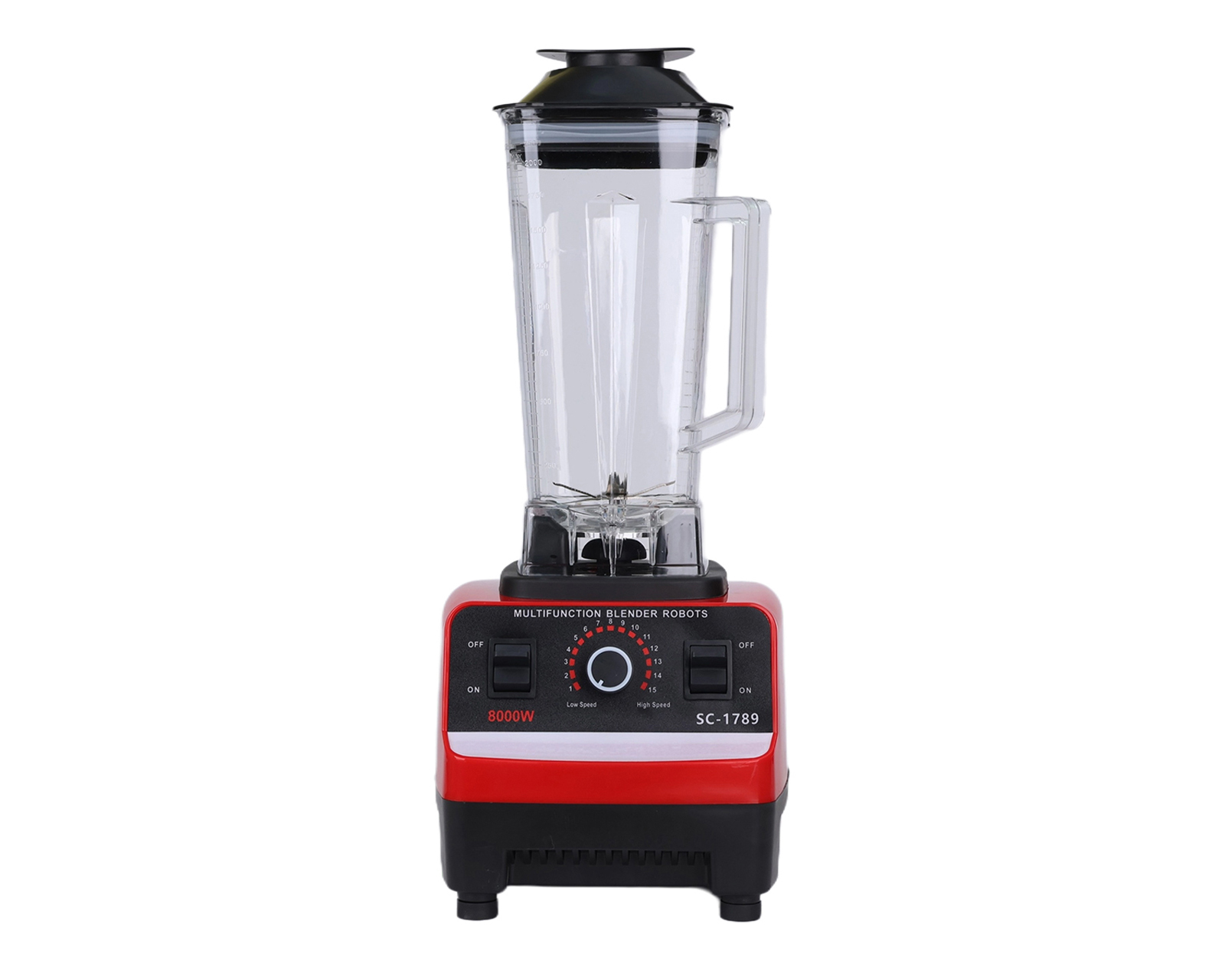 Foto 2 pulgar | Licuadora Profesional 2.5l Vaso Blender 15 Velocidades Basitex Color Rojo
