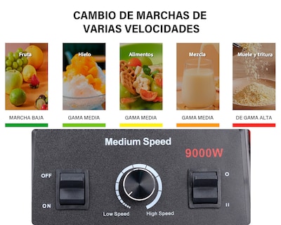 Foto 4 | Licuadora Profesional 3.5l Vaso Blender 15 Velocidades Basitex Color Blanco