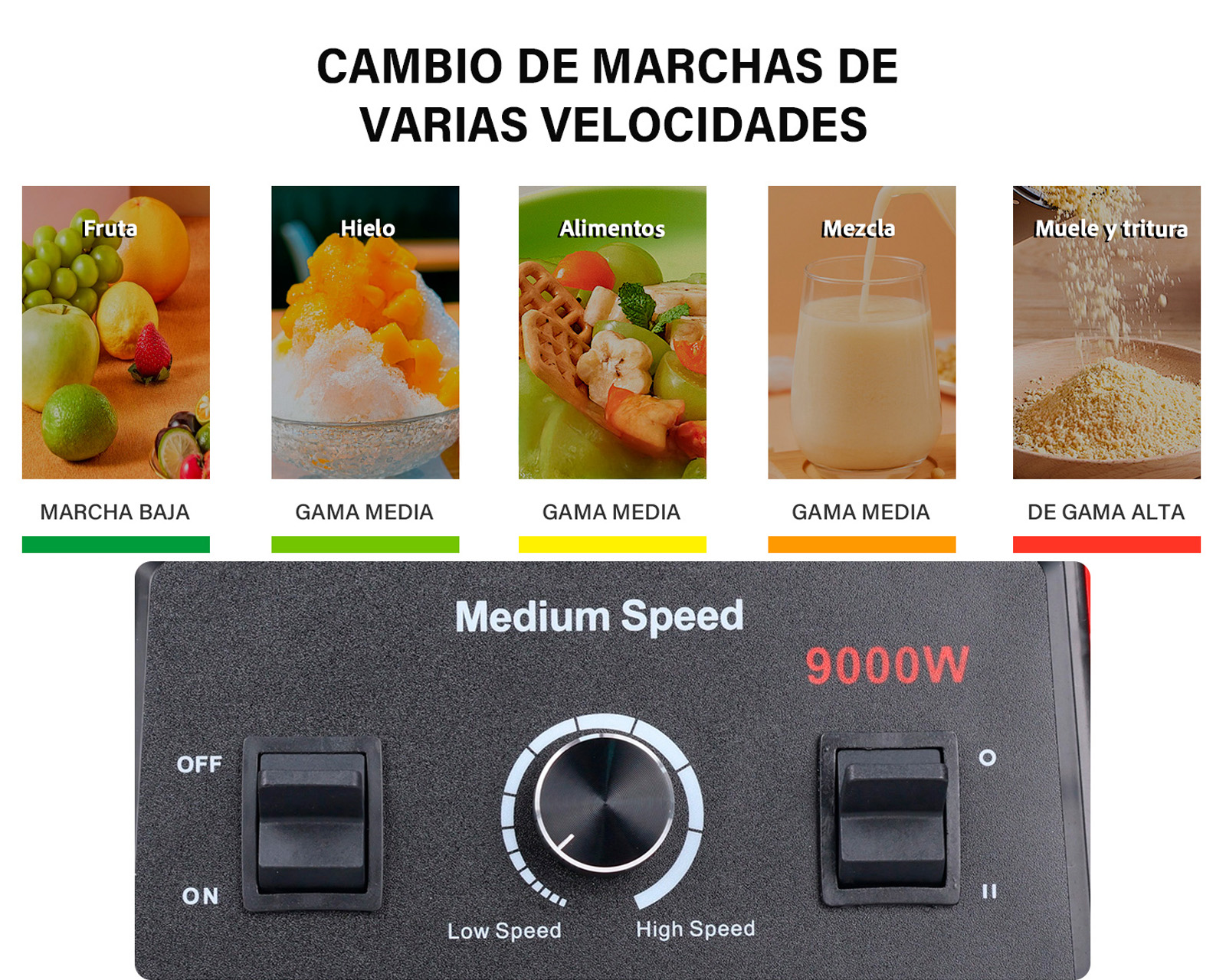 Foto 5 pulgar | Licuadora Profesional 3.5l Vaso Blender 15 Velocidades Basitex Color Rojo