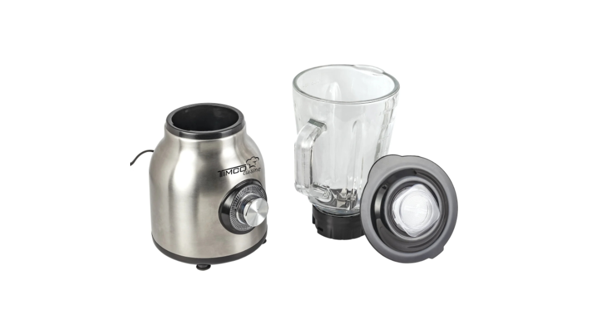 Foto 5 pulgar | Licuadora Vaso de Vidrio Timco LICX921 Inoxidable 1.5 L