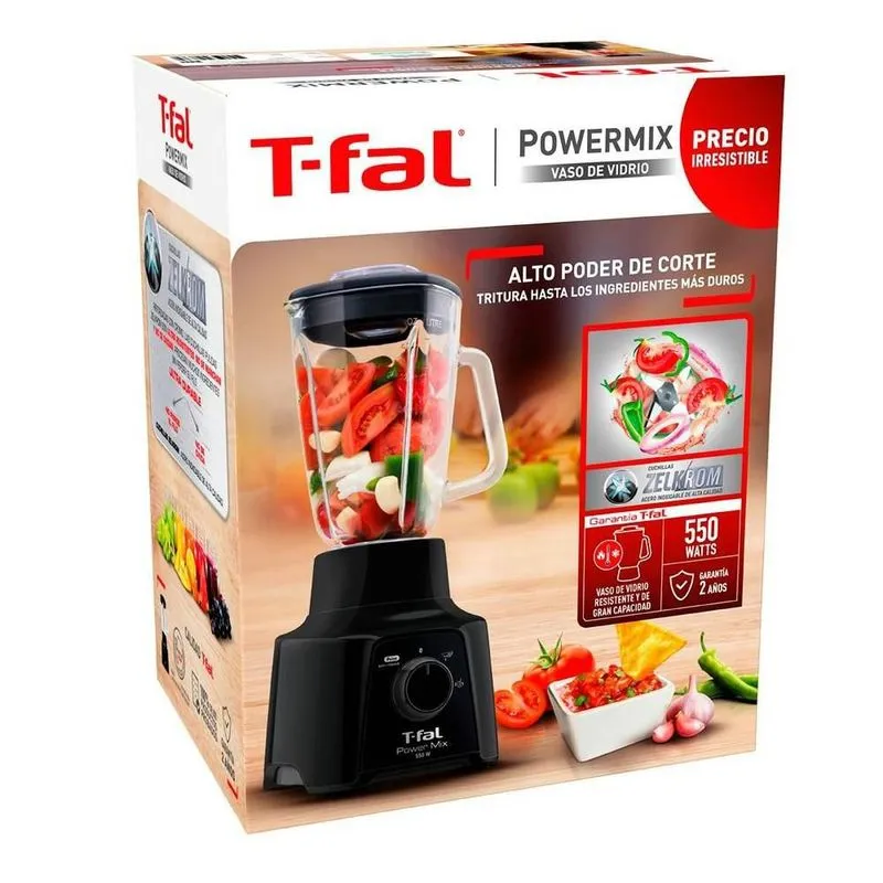 Foto 4 pulgar | Licuadora Tfal Ln2788x0 2 Velocidades Vaso Cristral 550w Color Negro