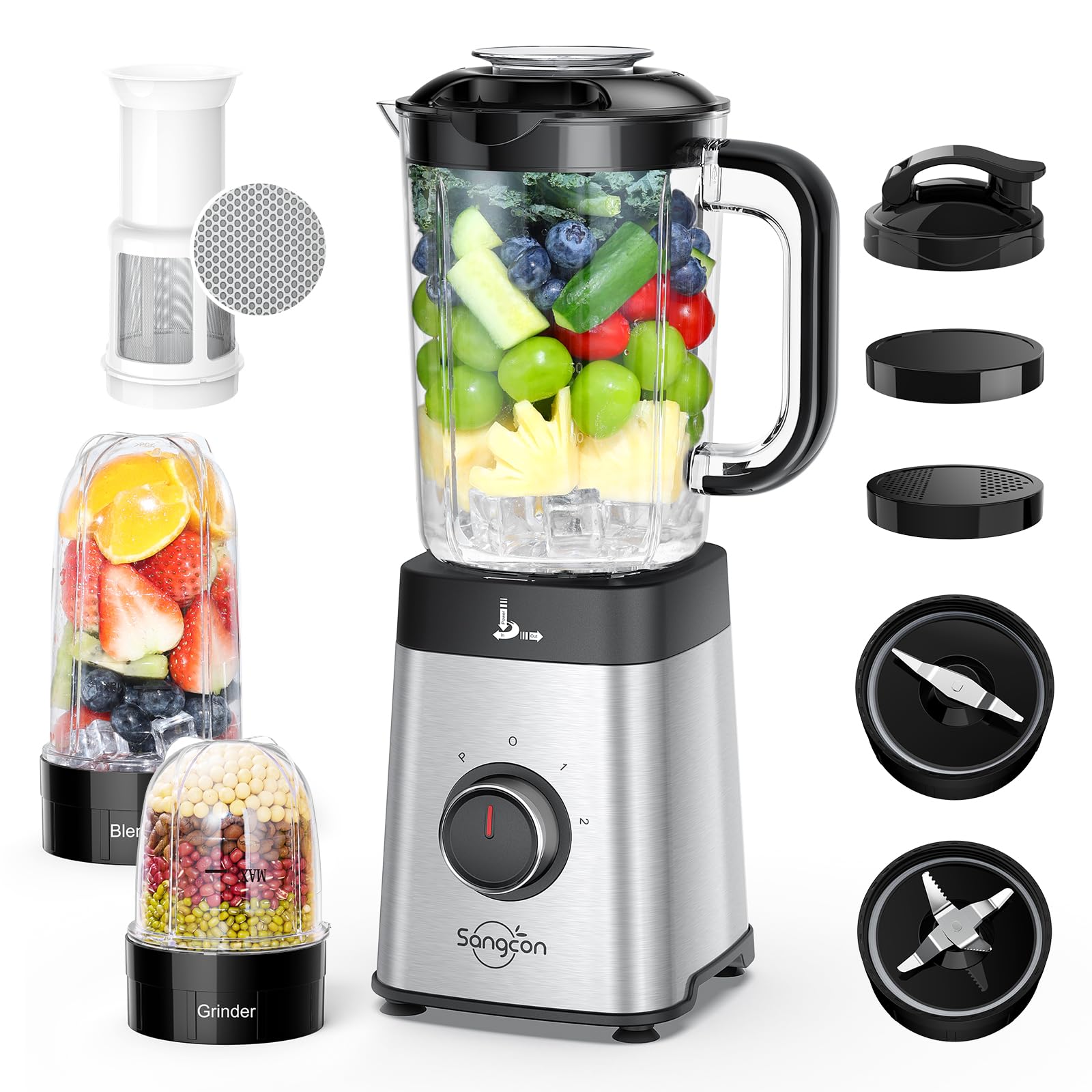 Licuadora de Mesa Sangcon de Acero Inoxidable-Venta Internacional