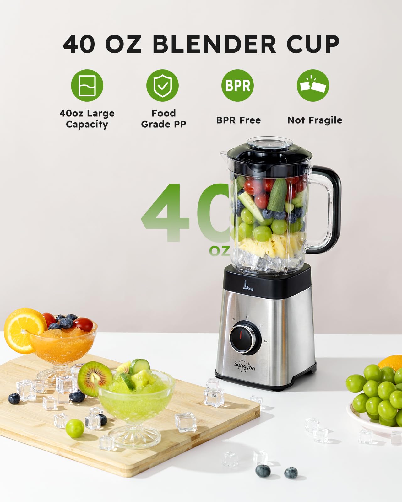 Foto 2 | Licuadora de Mesa Sangcon de Acero Inoxidable-Venta Internacional