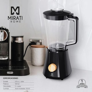 Foto 4 | Licuadora Mirati Home 3 Velocidades Cuchillas De Acero Inoxidable Color Negro Modelo Mbl01n