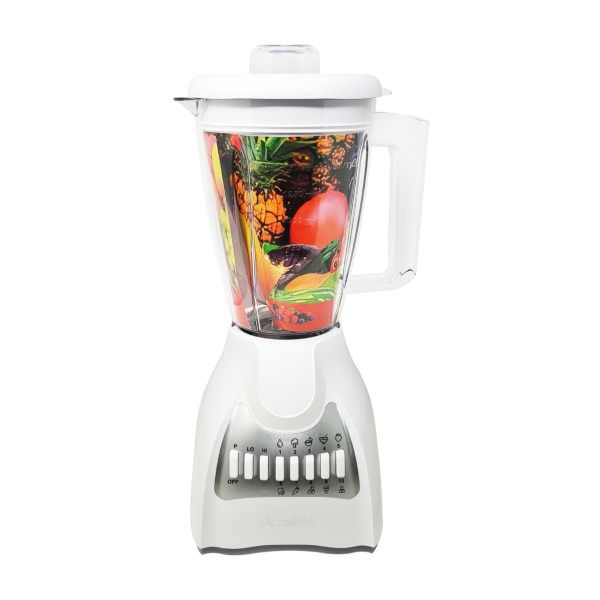 Licuadora 10 Velocidades Vaso De Plástico Decakila Kujb044w Blanco