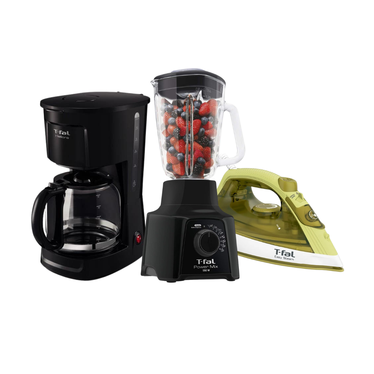Combo Tfal Licuadora + Cafetera + Plancha de Vapor