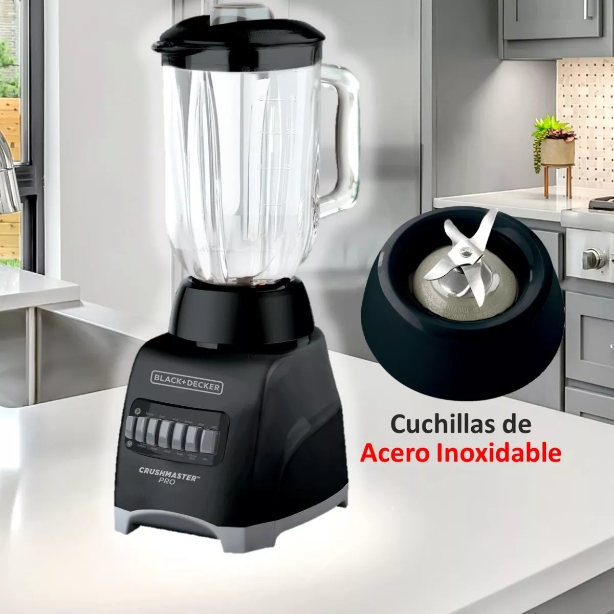 Foto 6 | Licuadora Black+decker Jarra Vidrio 1.25 Lts Con Cuchillo