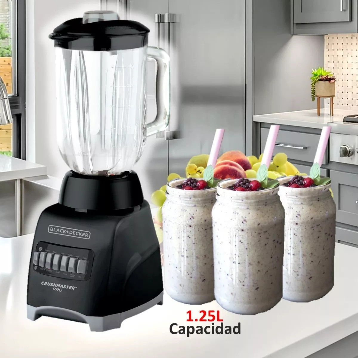 Foto 8 pulgar | Licuadora Black+decker Jarra Vidrio 1.25 Lts Con Cuchillo