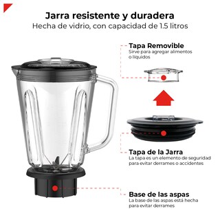 Foto 7 | Bogner Licuadora Para Moler Hielo 1000w / 1.35 Cf Bsb05r