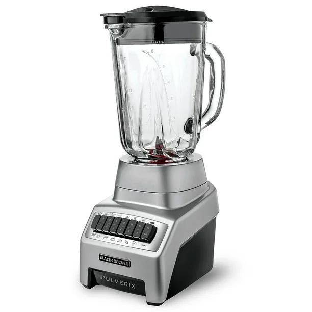 Foto 2 pulgar | Licuadora Black And Decker Bl1000mg 10 Vel Vaso De Vidrio 1.25 Lt Plata