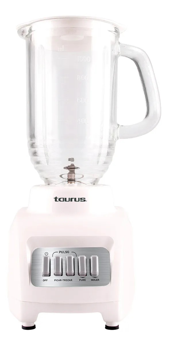 Foto 2 pulgar | Licuadora Taurus Granite 4 Vel Vaso De Vidrio 1 Lt  400w Blanco