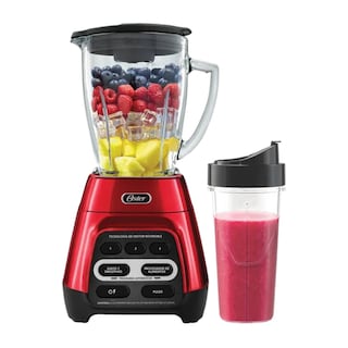 Foto 1 | Licuadora Reversible Oster Vaso de Vidrio 1.5 l Blend N Go Roja