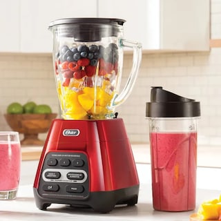 Foto 3 | Licuadora Reversible Oster Vaso de Vidrio 1.5 l Blend N Go Roja