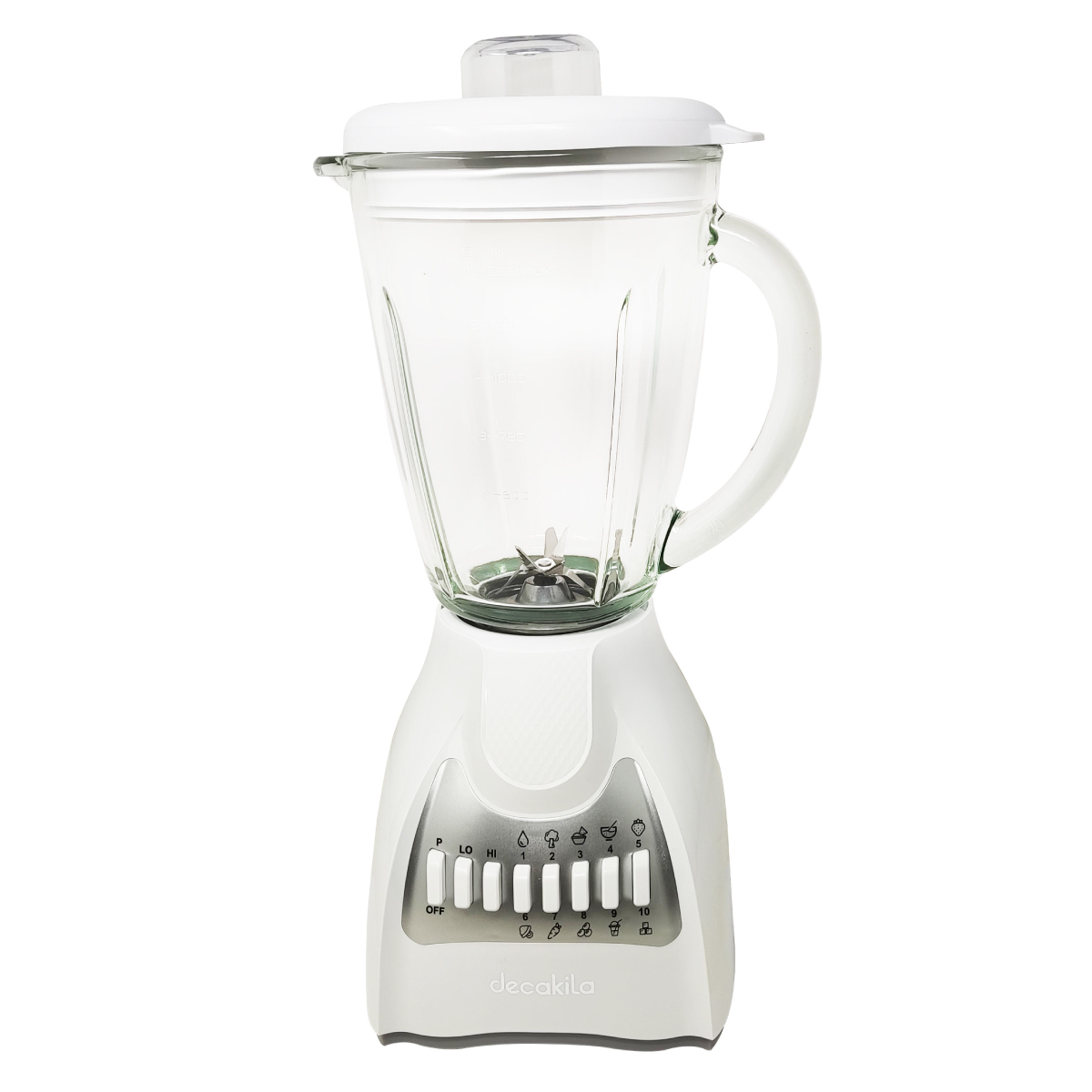 Foto 1 | Licuadora 10 Velocidades. Vaso Vidrio 1.5 L. 300 W. 6 Cuchillas De Acero Inoxidable. Blanca