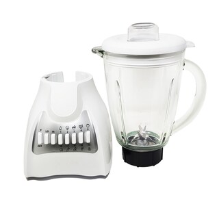 Foto 2 | Licuadora 10 Velocidades. Vaso Vidrio 1.5 L. 300 W. 6 Cuchillas De Acero Inoxidable. Blanca
